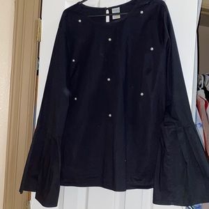 Black long sleeve blouse